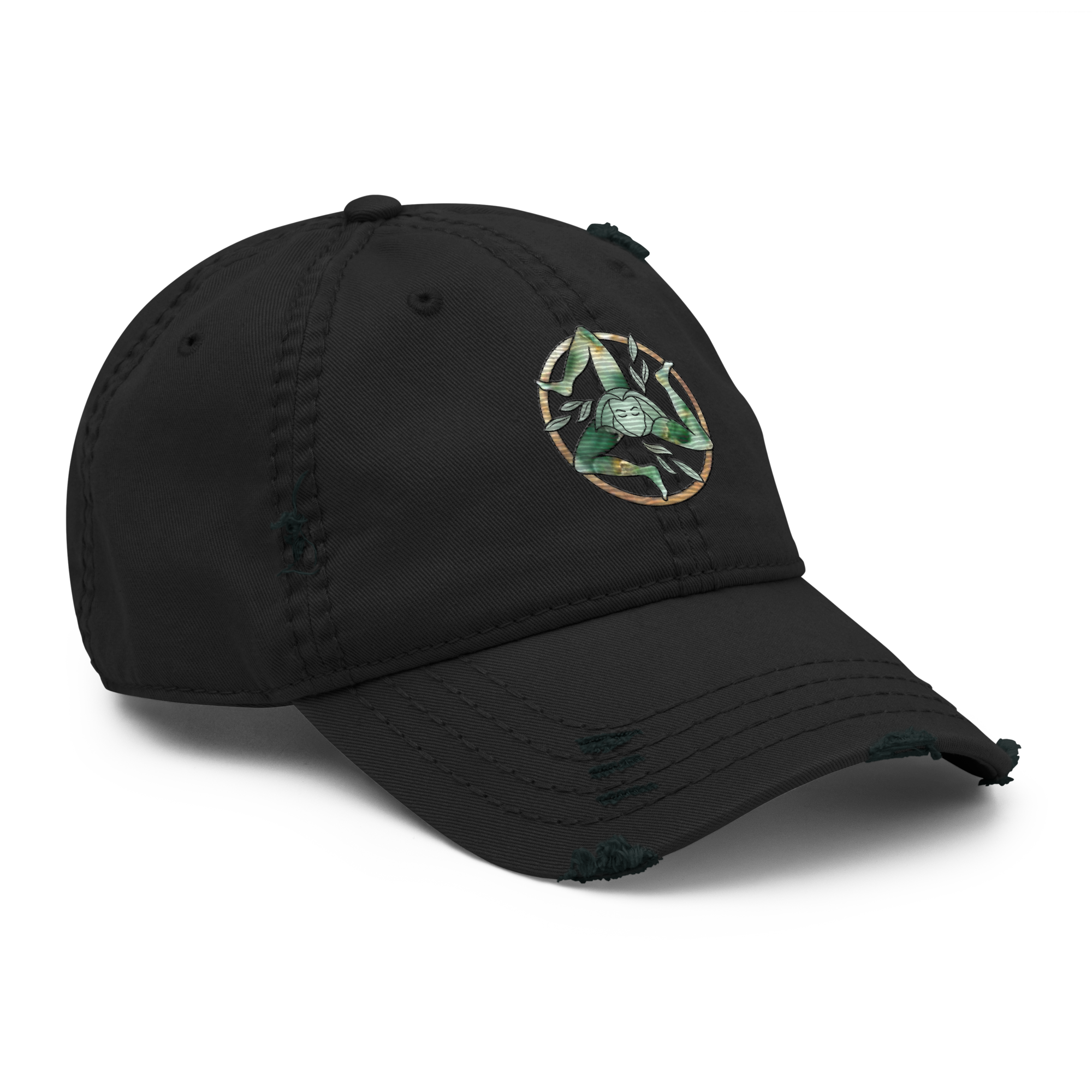 Via Grace Studio - Embroidered Distressed Dad Hat