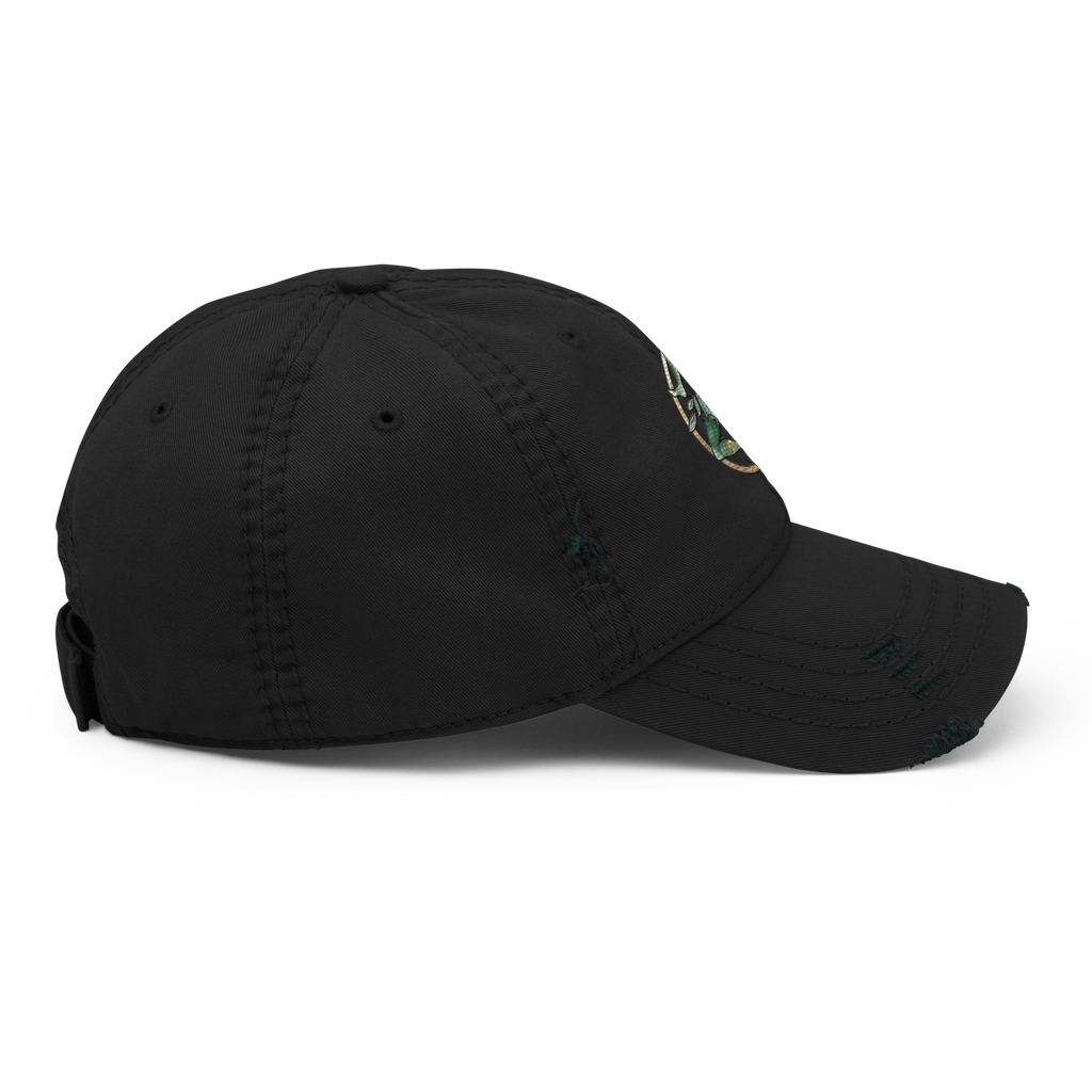 Via Grace Studio - Embroidered Distressed Dad Hat