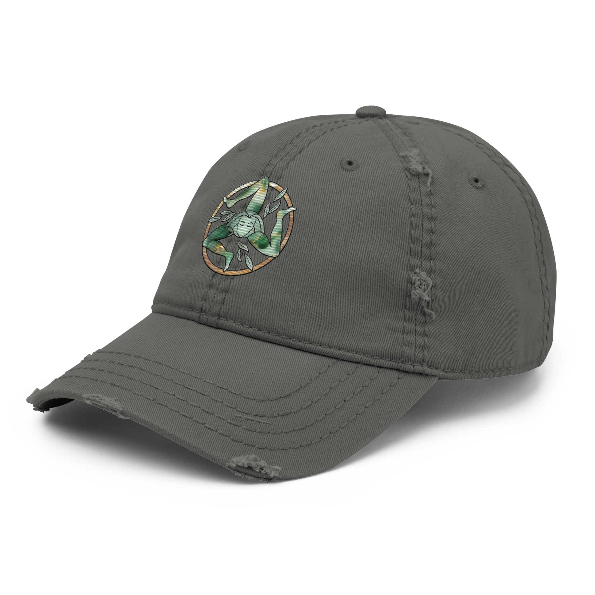 Via Grace Studio - Embroidered Distressed Dad Hat