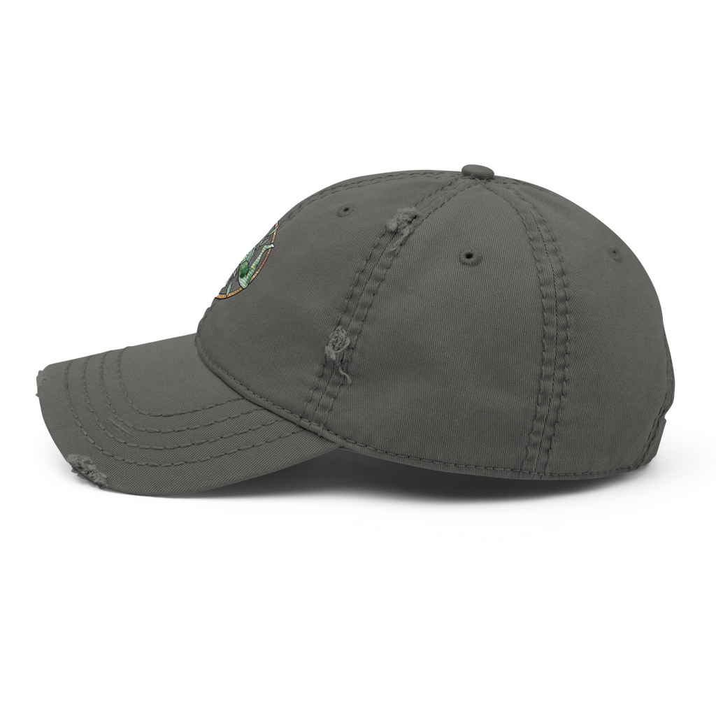 Via Grace Studio - Embroidered Distressed Dad Hat