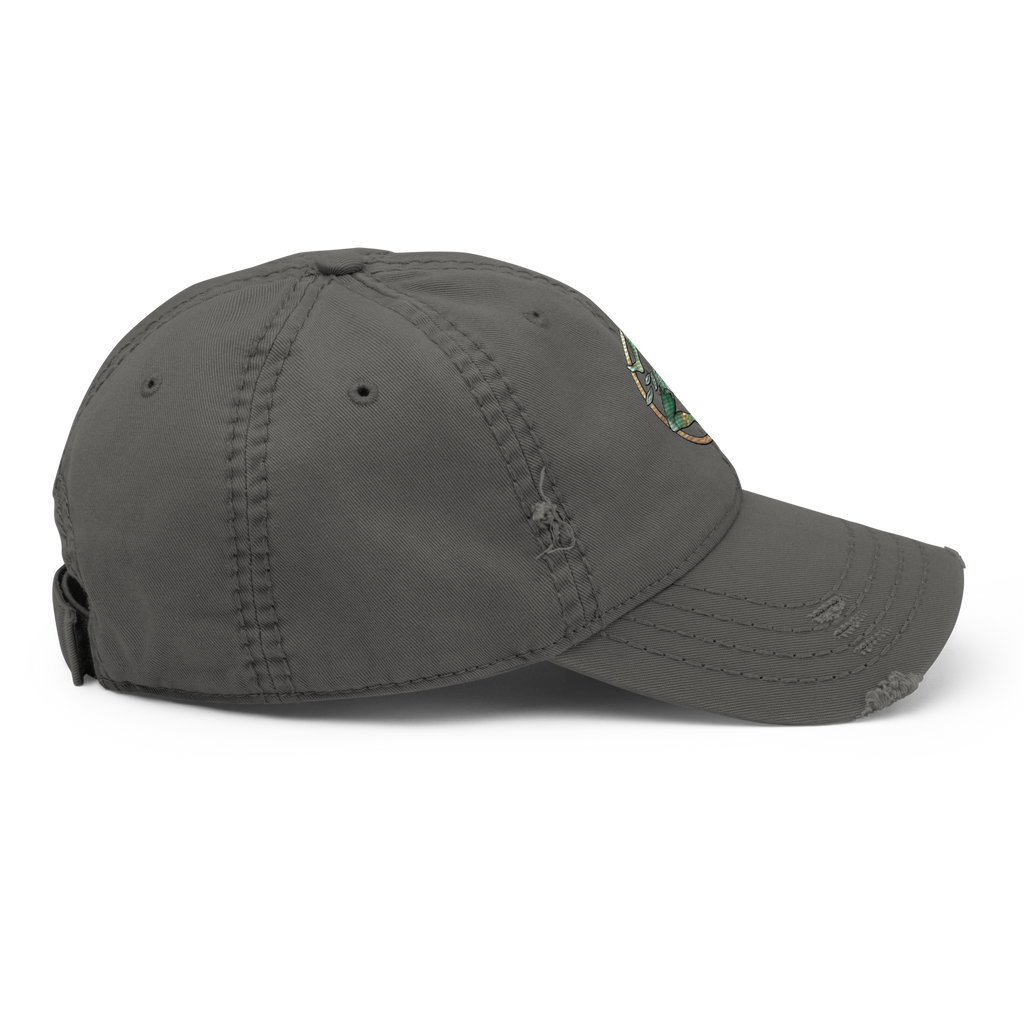 Via Grace Studio - Embroidered Distressed Dad Hat