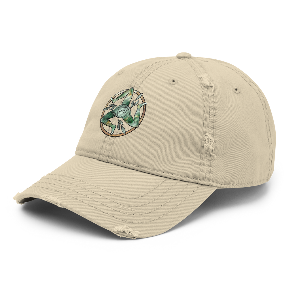 Via Grace Studio - Embroidered Distressed Dad Hat