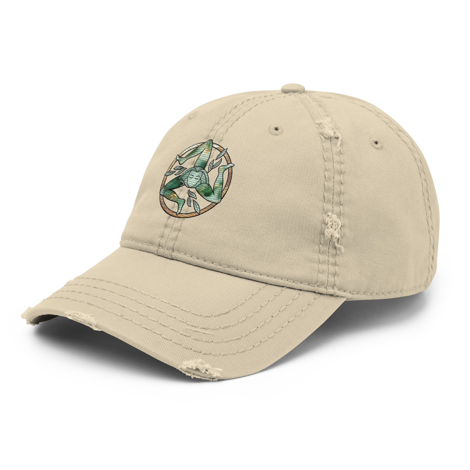 Via Grace Studio - Embroidered Distressed Dad Hat