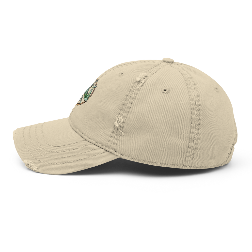 Via Grace Studio - Embroidered Distressed Dad Hat