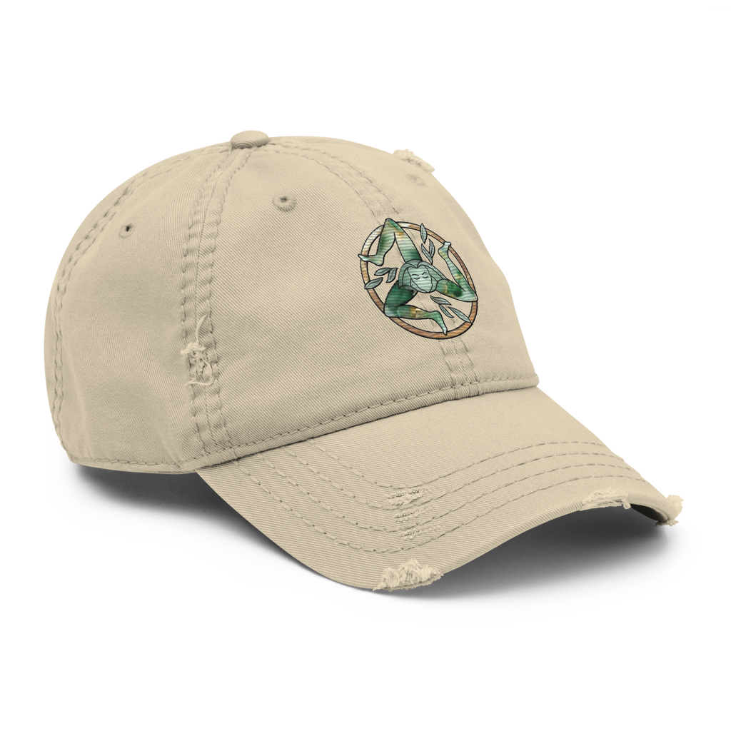 Via Grace Studio - Embroidered Distressed Dad Hat