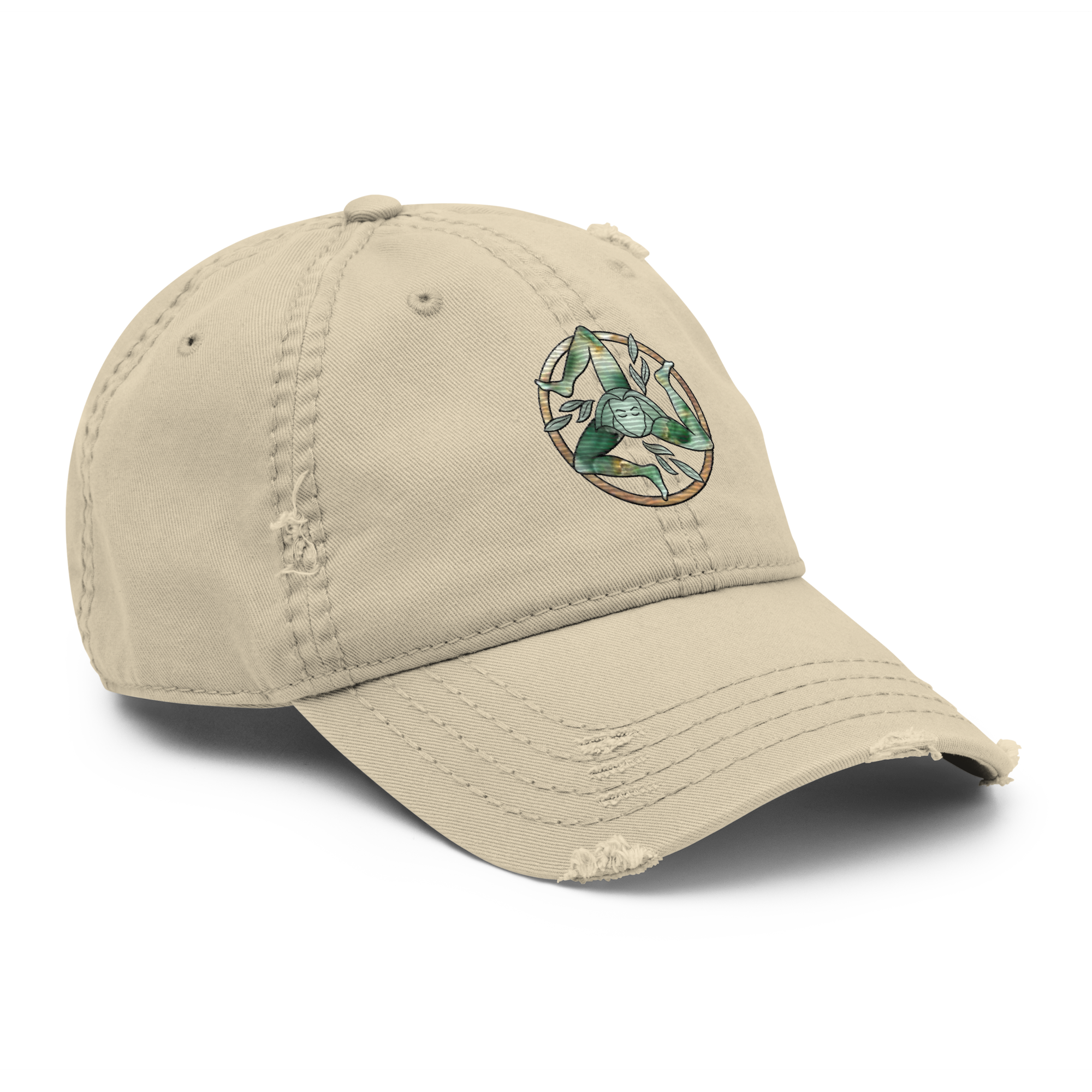Via Grace Studio - Embroidered Distressed Dad Hat