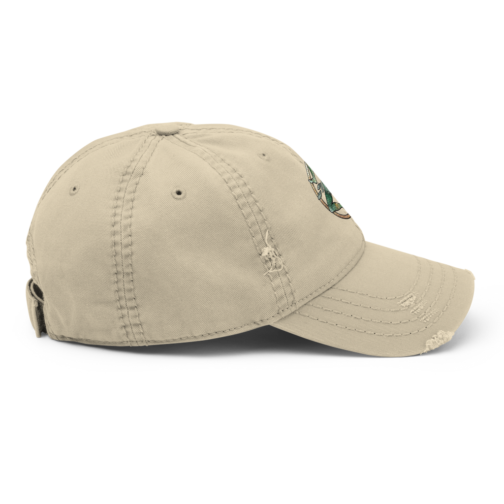 Via Grace Studio - Embroidered Distressed Dad Hat