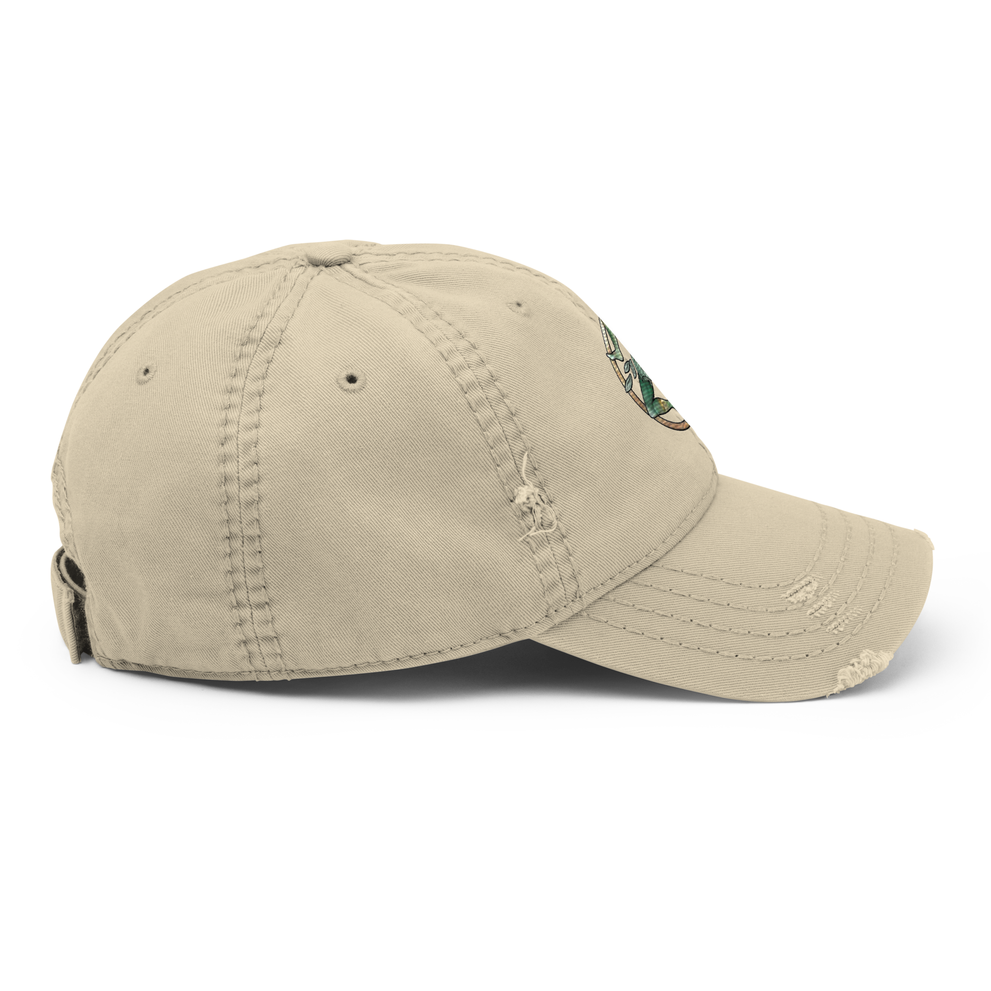 Via Grace Studio - Embroidered Distressed Dad Hat
